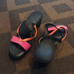 Dressbarn open toe wedge heels